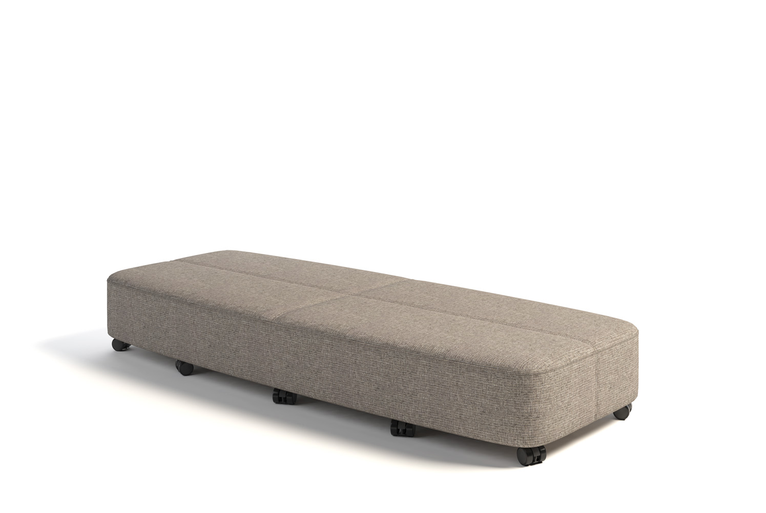 Mia 21x7 Almost Rectangle Ottoman with Casters